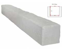 Балка декоративная из полиуретана Arno Decor Рустик 195х195мм Белая, длина 1м