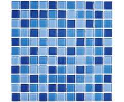 Мозаика стеклянная Bonaparte Blue wave-1, 25х25 (300х300х4 мм)