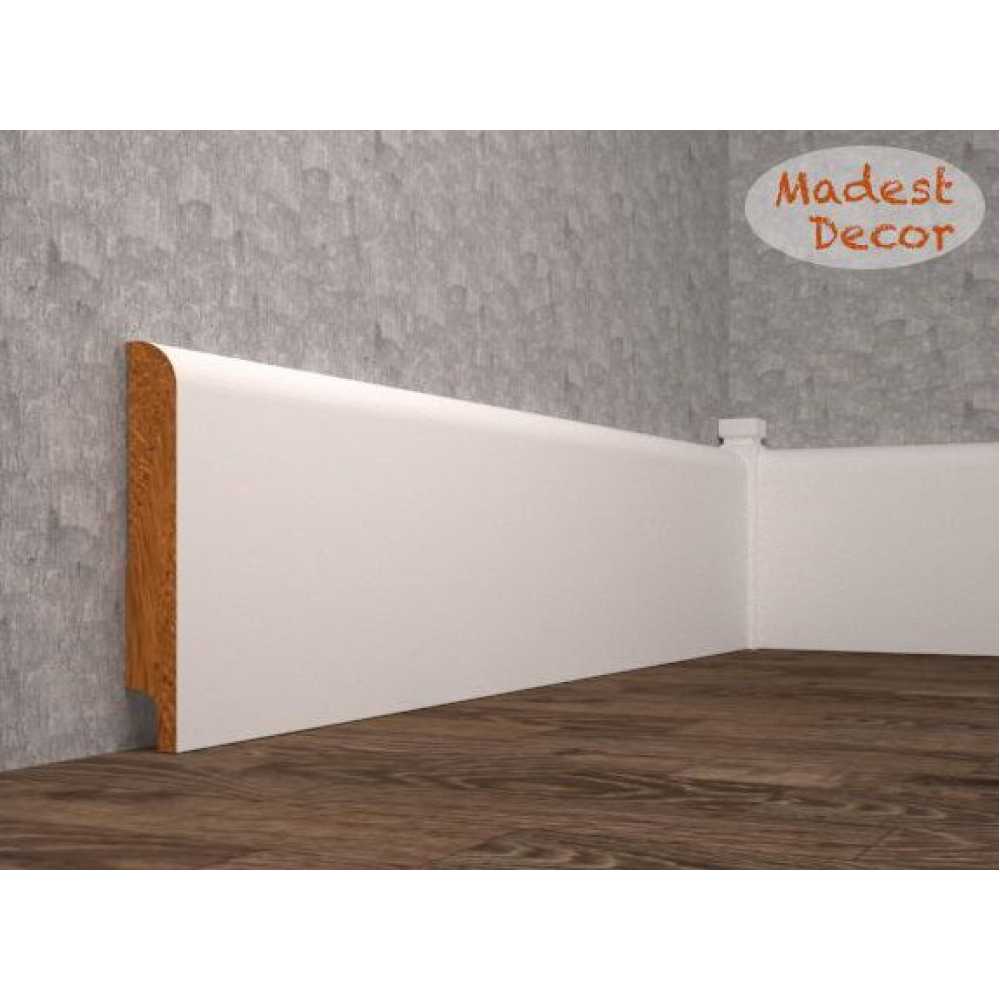 Фото Плинтус напольный под покраску 10-136-18 Madest Decor MDF (136х18х2400 мм)