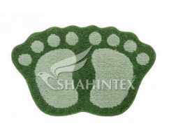 Коврик Shahintex Microfiber лапки 40*60 зеленый