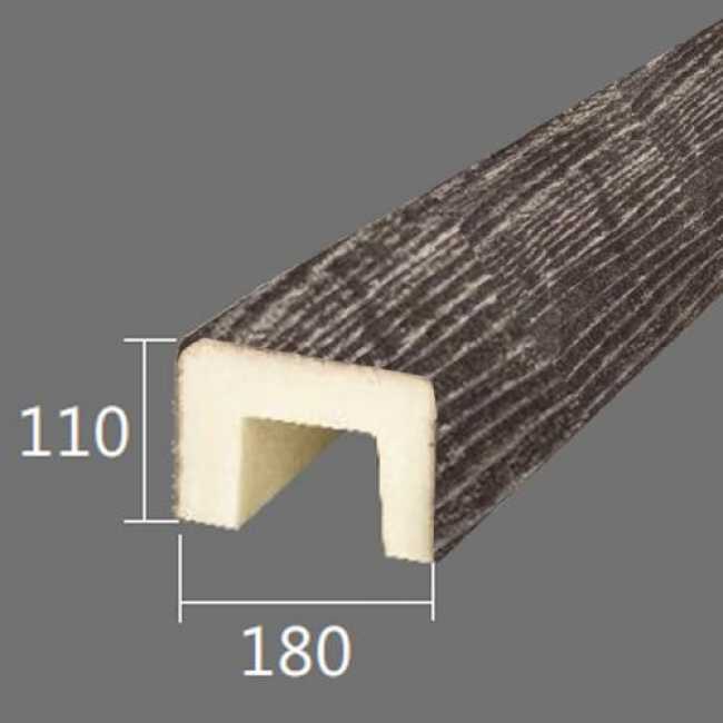 Фото Архитектурный брус 110х180мм Серый кипарис, длина 4,0 м
