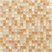 Маленькое фото Мозаика стеклянная с камнем Caramelle Naturelle Olbia 15х15 (305х305х8 мм)
