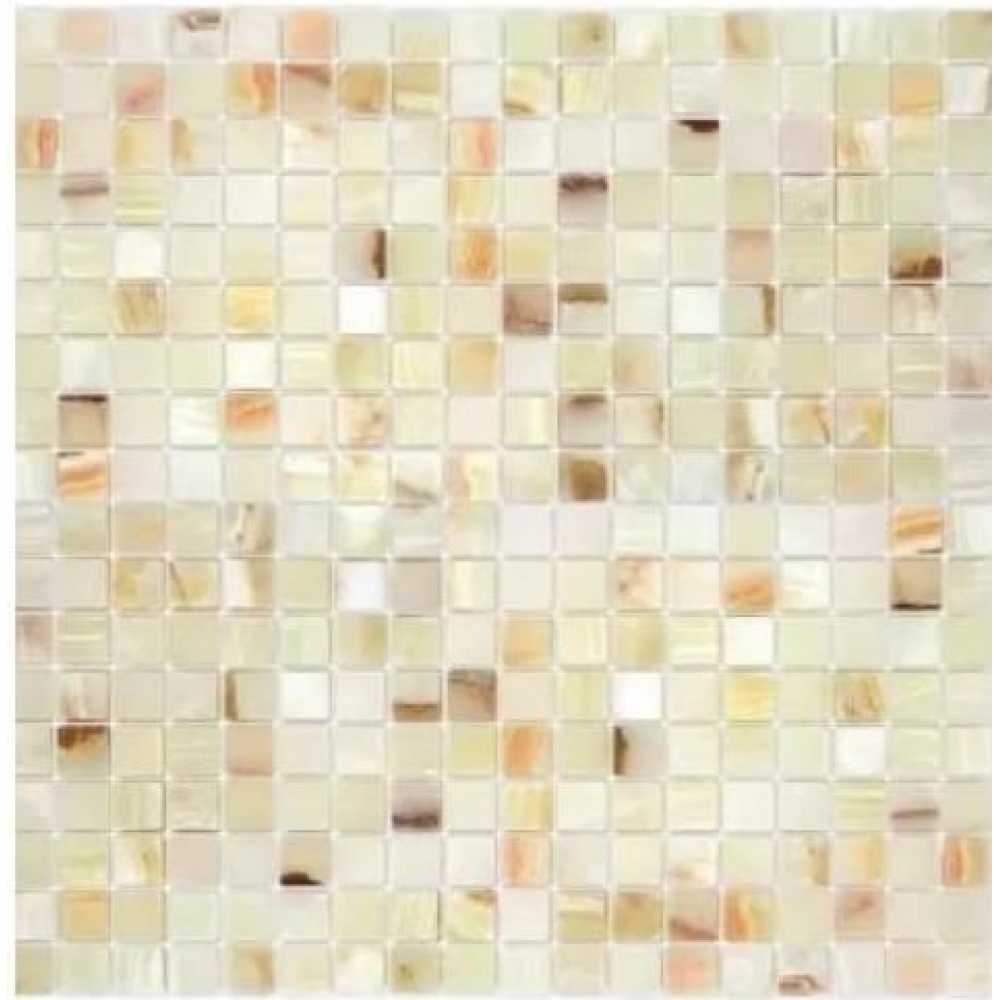Фото Мозаика из натурального камня Caramelle Onice Jade Bianco POL 15х15 (298х298х7 мм)