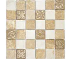 Мозаика из натурального камня Caramelle Art Stone Pietra Mix 1 48х48 (300х300х8 мм)