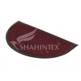 Коврик придверный влаговпитывающий SHAHINTEX МХ10S бордовый 40*60 см полукруглый
