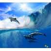 Маленькое фото Дельфины на волнах 300*270 см
