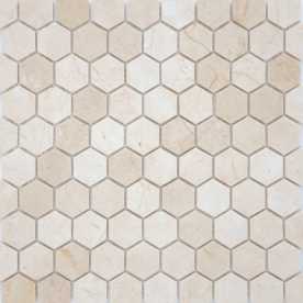 Мозаика из натурального камня Caramelle Pietrine Hexagonal Crema Marfil hex 30х18 (295х305х6 мм)