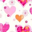 Маленькое фото Обои Опера Фан 533704 Розовые оранжевые сердечки 10,05 x 0,52 м