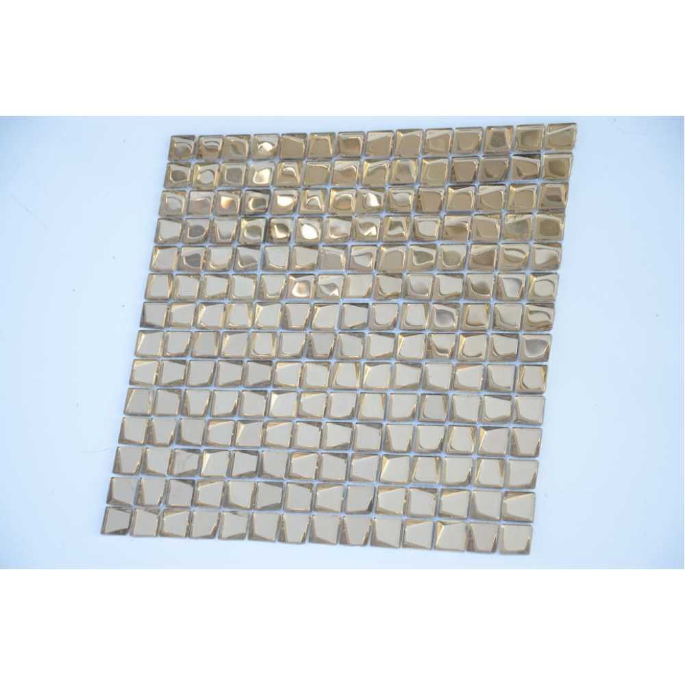 Фото Мозаика стеклянная Caramelle Alchimia Aureo trapezio 20х20 (306х306х6 мм)