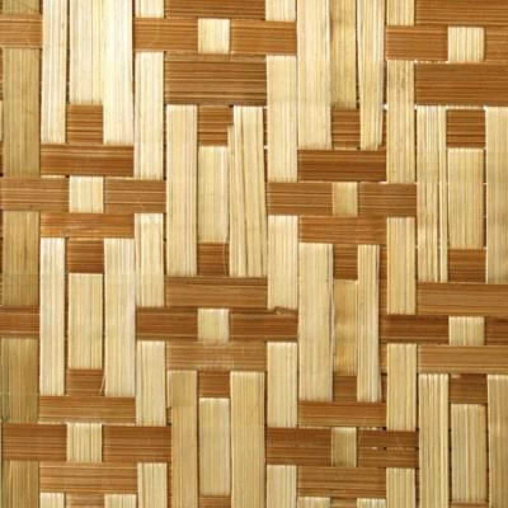 Фото Стеновые бамбуковые панели Цветы коричневые, 1900*1000 мм (двухслойные)