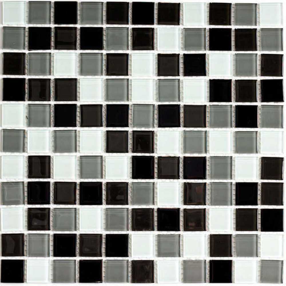 Фото Мозаика стеклянная Bonaparte Carbon mix 25х25 (300х300х4 мм)