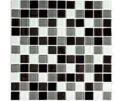 Мозаика стеклянная Bonaparte Carbon mix 25х25 (300х300х4 мм)