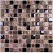 Маленькое фото Мозаика стеклянная с камнем Bonaparte Sudan 23х23 (300х300х8 мм)