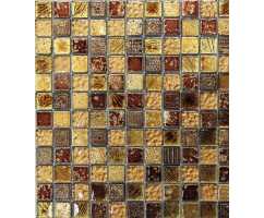 Мозаика стеклянная с камнем Bonaparte Antik 2, 23х23 (300х300х8 мм)