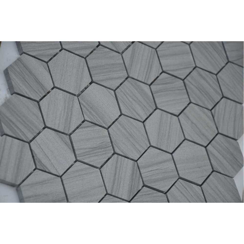 Фото Мозаика из натурального камня Caramelle Pietrine Hexagonal Marmara grey hex 40х23 (292х298х8 мм)