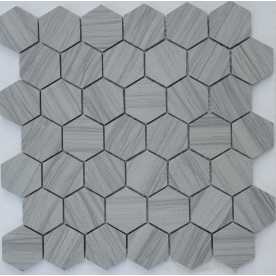 Мозаика из натурального камня Caramelle Pietrine Hexagonal Marmara grey hex 40х23 (292х298х8 мм)