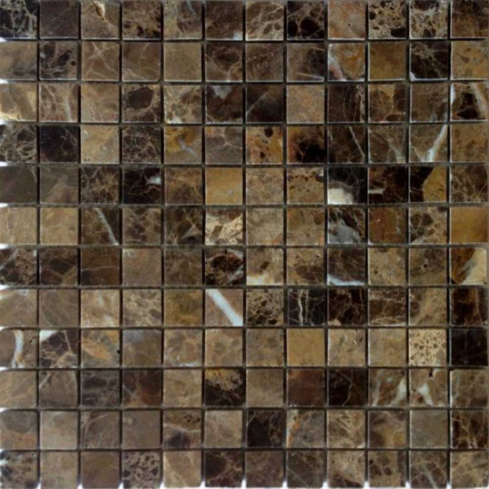 Фото Мозаика из натурального камня Caramelle Emperador Dark POL 23х23 (298х298х4 мм)