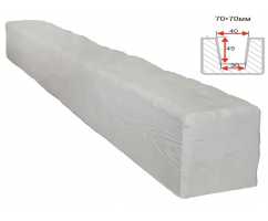 Балка декоративная из полиуретана Arno Decor Рустик 70х70мм Белая, длина 3м