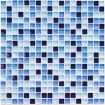 Маленькое фото Мозаика стеклянная Bonaparte Blue Drops 15х15 (300х300х8 мм)