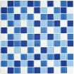 Маленькое фото Мозаика стеклянная Bonaparte Blue Wave 3, 25х25 (300х300х4 мм)