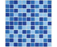 Мозаика стеклянная Bonaparte Blue wave 2, 25х25 (300х300х4 мм)