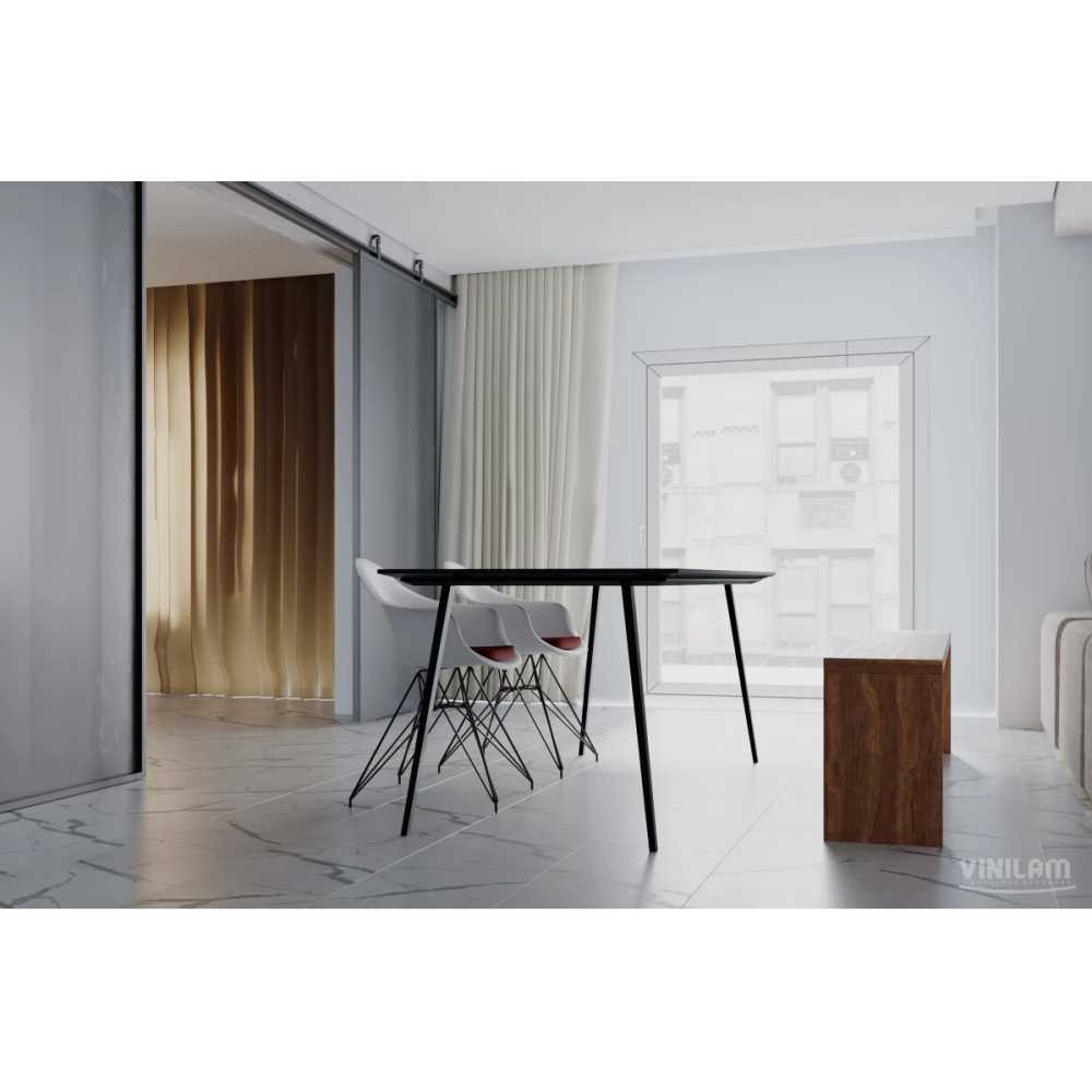 Фото Плитка ПВХ Vinilam Ceramo Stone Греческий мрамор 87999, 43 класс (940х470х6.0 мм)