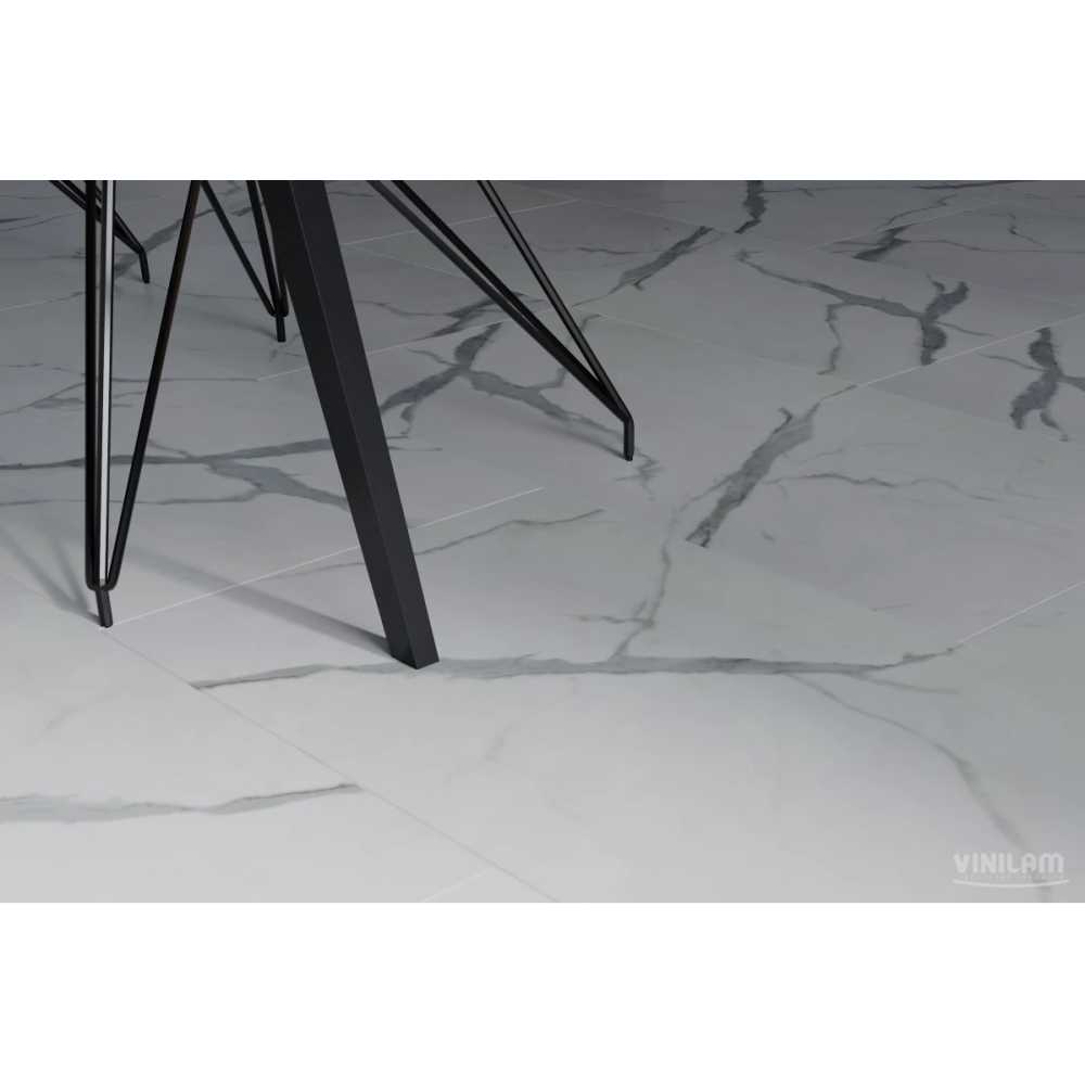 Фото Плитка ПВХ Vinilam Ceramo Stone Греческий мрамор 87999, 43 класс (940х470х6.0 мм)